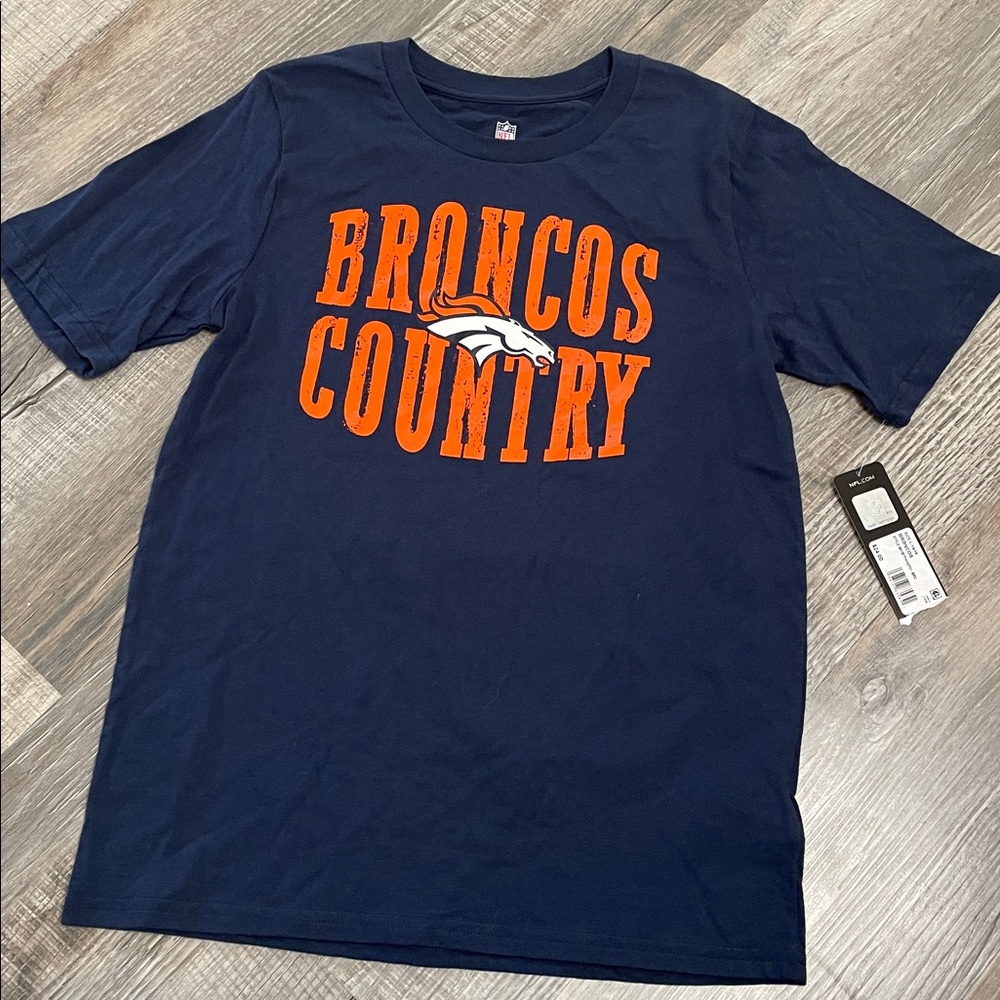 NFL Broncos Navy Tee kids large